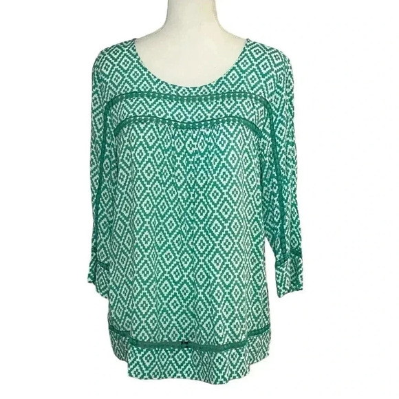 Skies Are Blue Tops - Skies are Blue size L rayon pullover blouse EUC